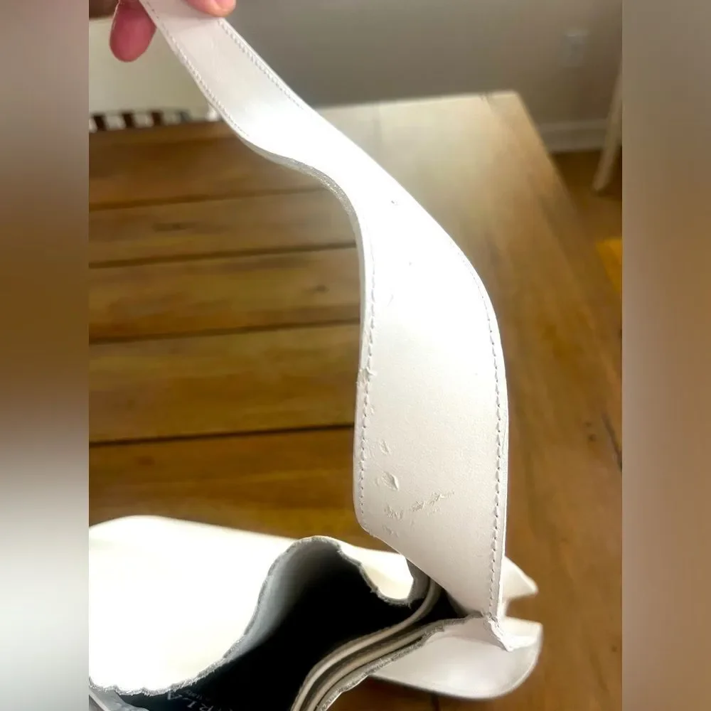 FURLA vintage White Shoulder Storage Bag; pre-loved condition